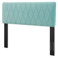 Leila Performance Velvet Twin Headboard, Velvet, Blue, 22101