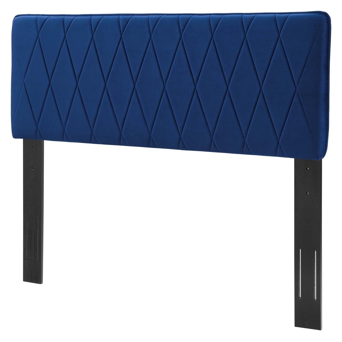 Leila Performance Velvet Twin Headboard, Velvet, Blue Navy, 22102