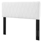 Leila Performance Velvet Twin Headboard, Velvet, White, 22105