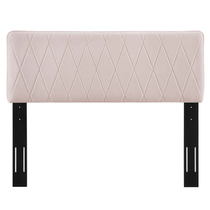 Leila Performance Velvet Full/Queen Headboard, Velvet, Pink, 22111