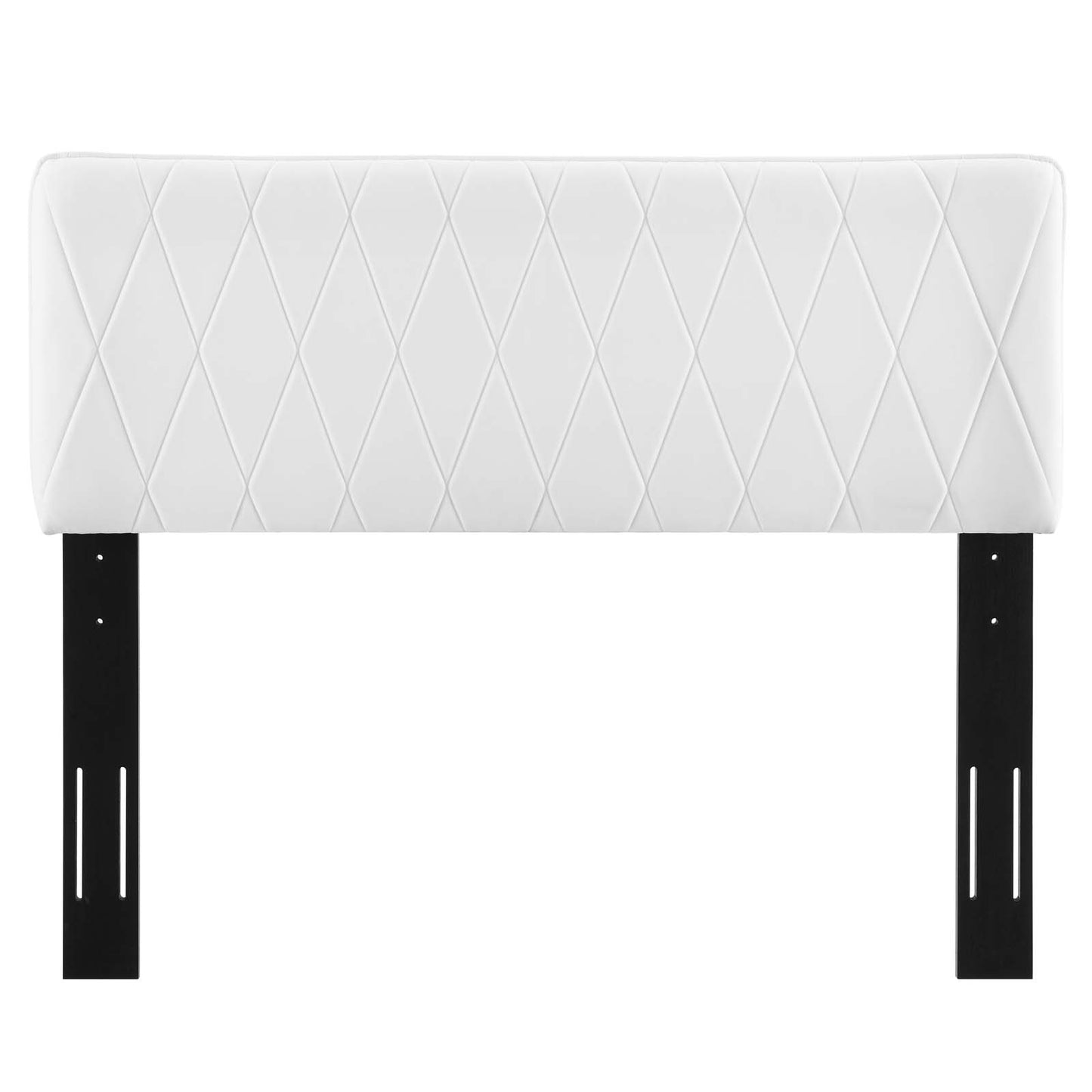Leila Performance Velvet Full/Queen Headboard, Velvet, White, 22113