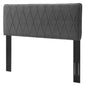 Leila Performance Velvet King/California King Headboard, Velvet, Dark Grey Gray, 22114