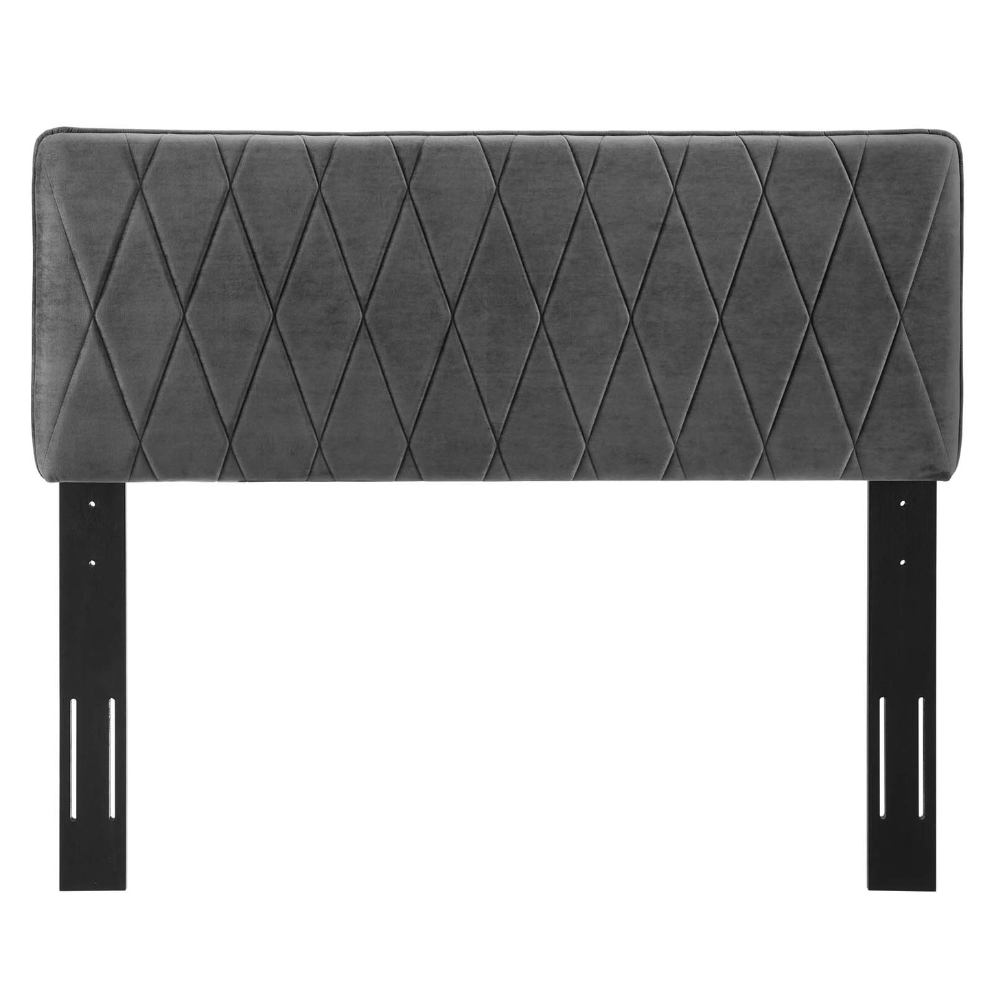 Leila Performance Velvet King/California King Headboard, Velvet, Dark Grey Gray, 22114