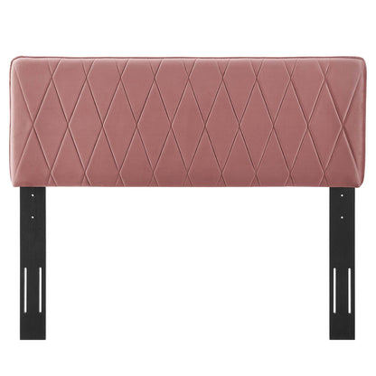 Leila Performance Velvet King/California King Headboard, Velvet, Pink, 22115