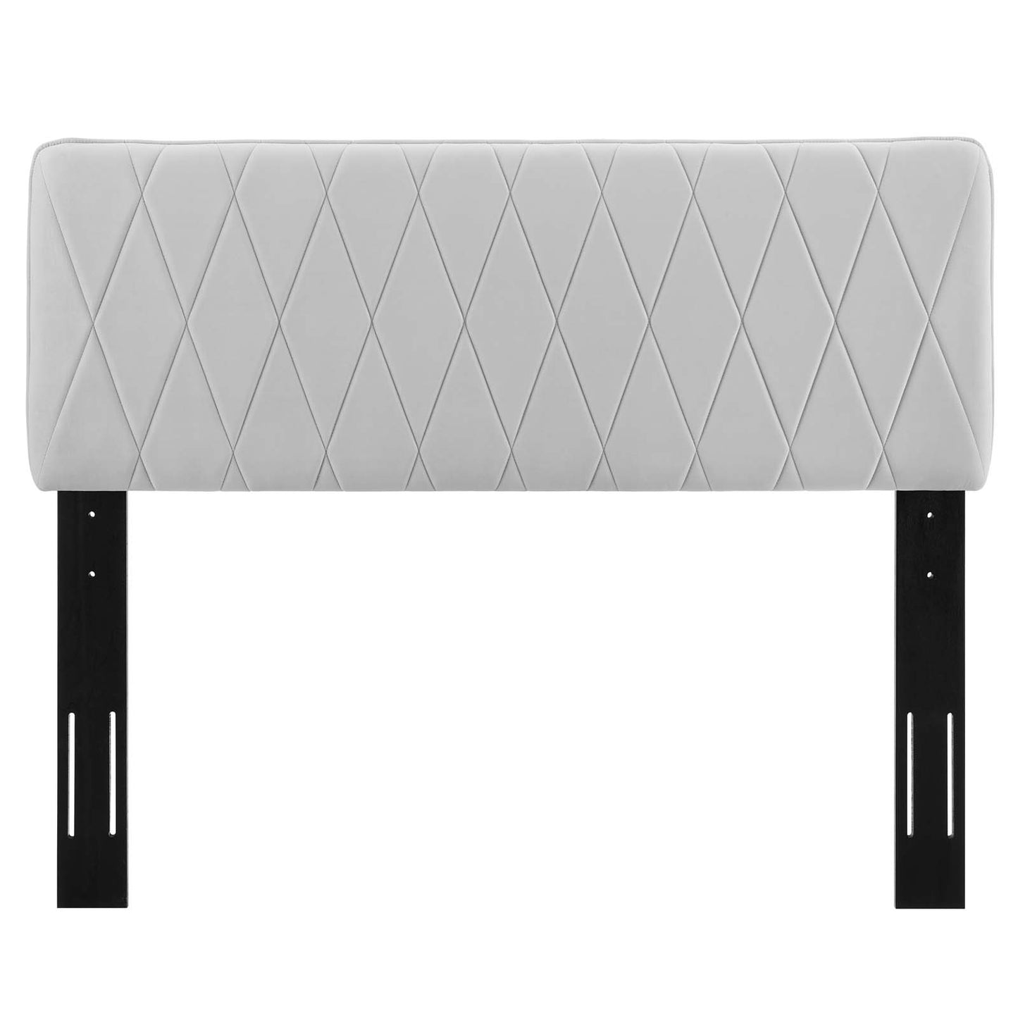 Leila Performance Velvet King/California King Headboard, Velvet, Light Grey Gray, 22116