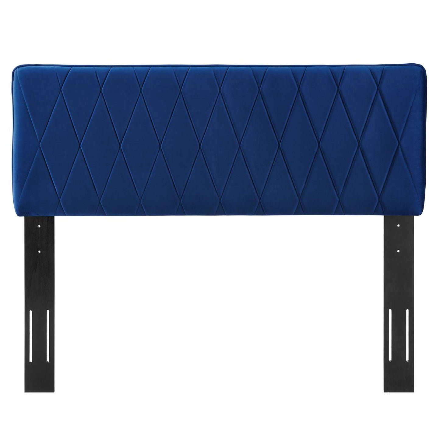 Leila Performance Velvet King/California King Headboard, Velvet, Blue Navy, 22118