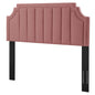 Alyona Channel Tufted Performance Velvet Twin Headboard, Velvet, Pink, 22123