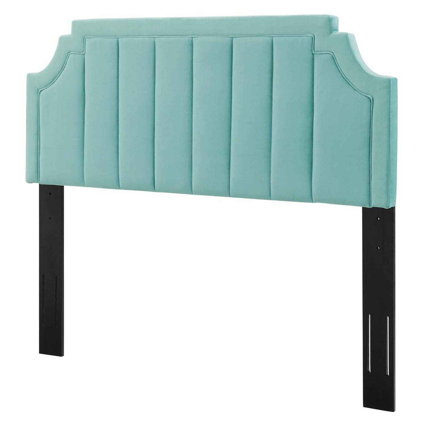 Alyona Channel Tufted Performance Velvet King/California, Velvet, Blue, 22141