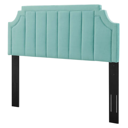 Alyona Channel Tufted Performance Velvet King/California, Velvet, Blue, 22141