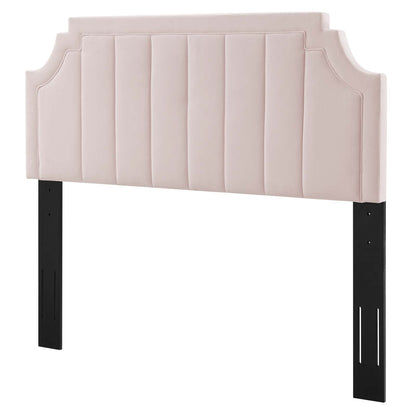 Alyona Channel Tufted Performance Velvet King/California, Velvet, Pink, 22143