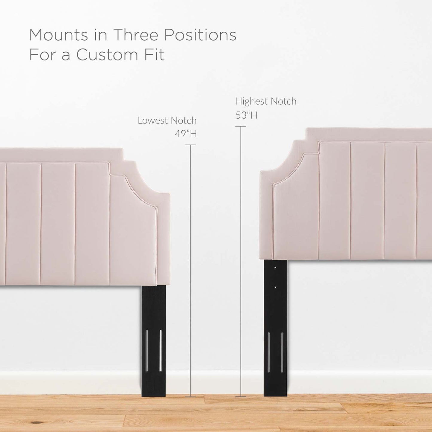 Alyona Channel Tufted Performance Velvet King/California, Velvet, Pink, 22143