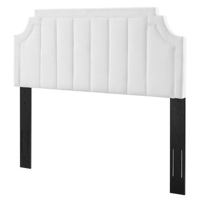 Alyona Channel Tufted Performance Velvet King/California, Velvet, White, 22145
