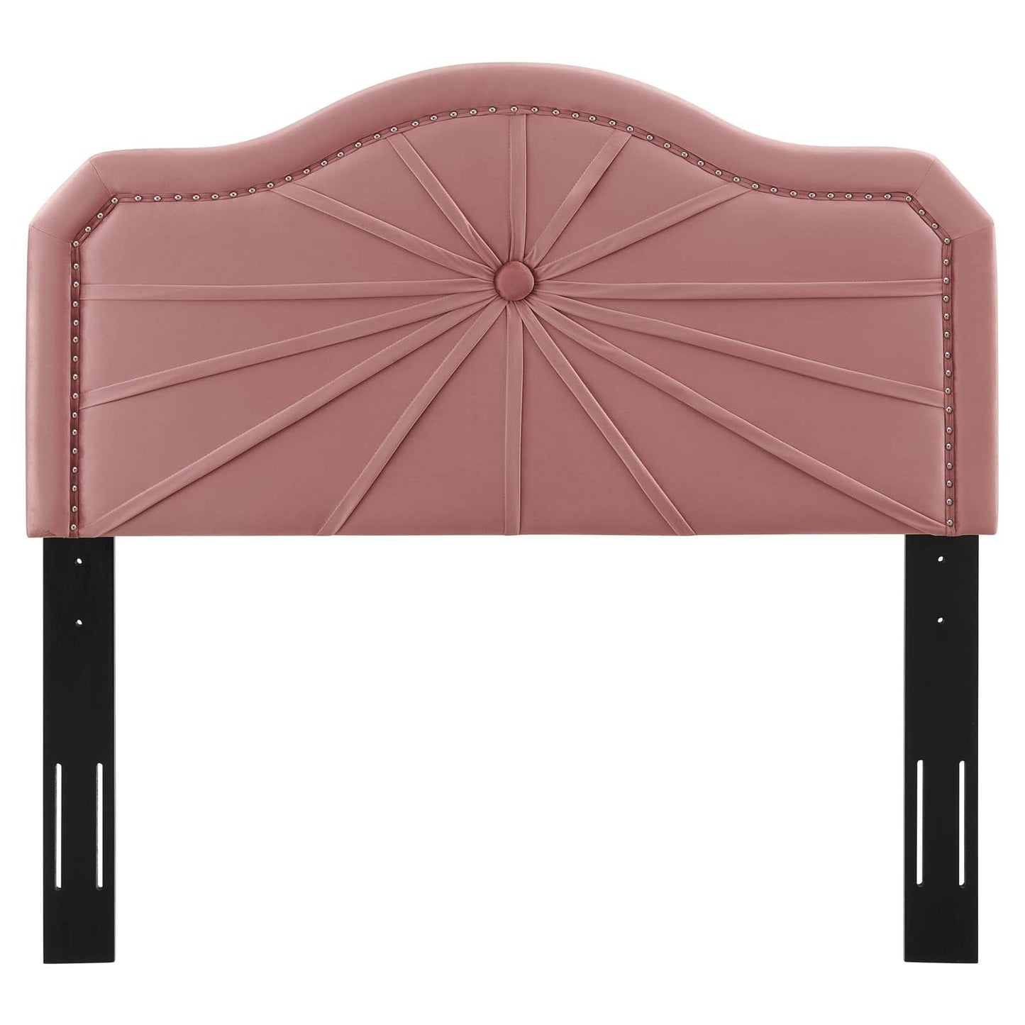 Kristin Pleated Performance Velvet Twin Headboard, Velvet, Pink, 22147