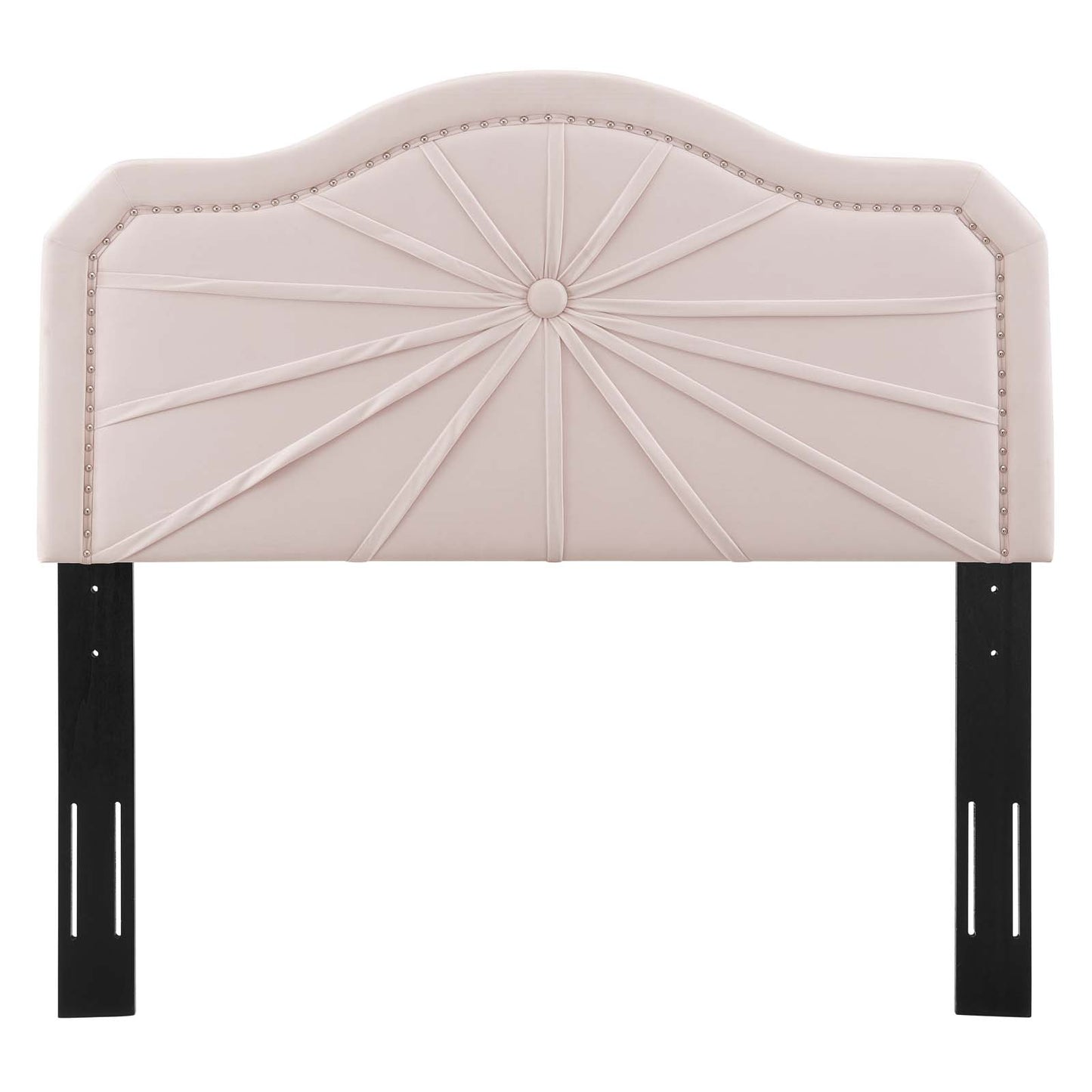 Kristin Pleated Performance Velvet Twin Headboard, Velvet, Pink, 22151