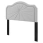 Kristin Pleated Performance Velvet Full/Queen Headboard, Velvet, Light Grey Gray, 22156