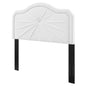 Kristin Pleated Performance Velvet King/California King Headboard, Velvet, White, 22169