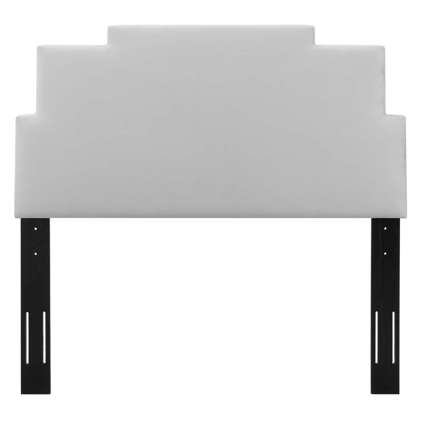 Kasia Performance Velvet Twin Headboard, Velvet, Light Grey Gray, 22172