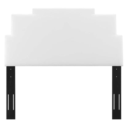 Kasia Performance Velvet Twin Headboard, Velvet, White, 22177