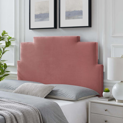 Kasia Performance Velvet Full/Queen Headboard, Velvet, Pink, 22179