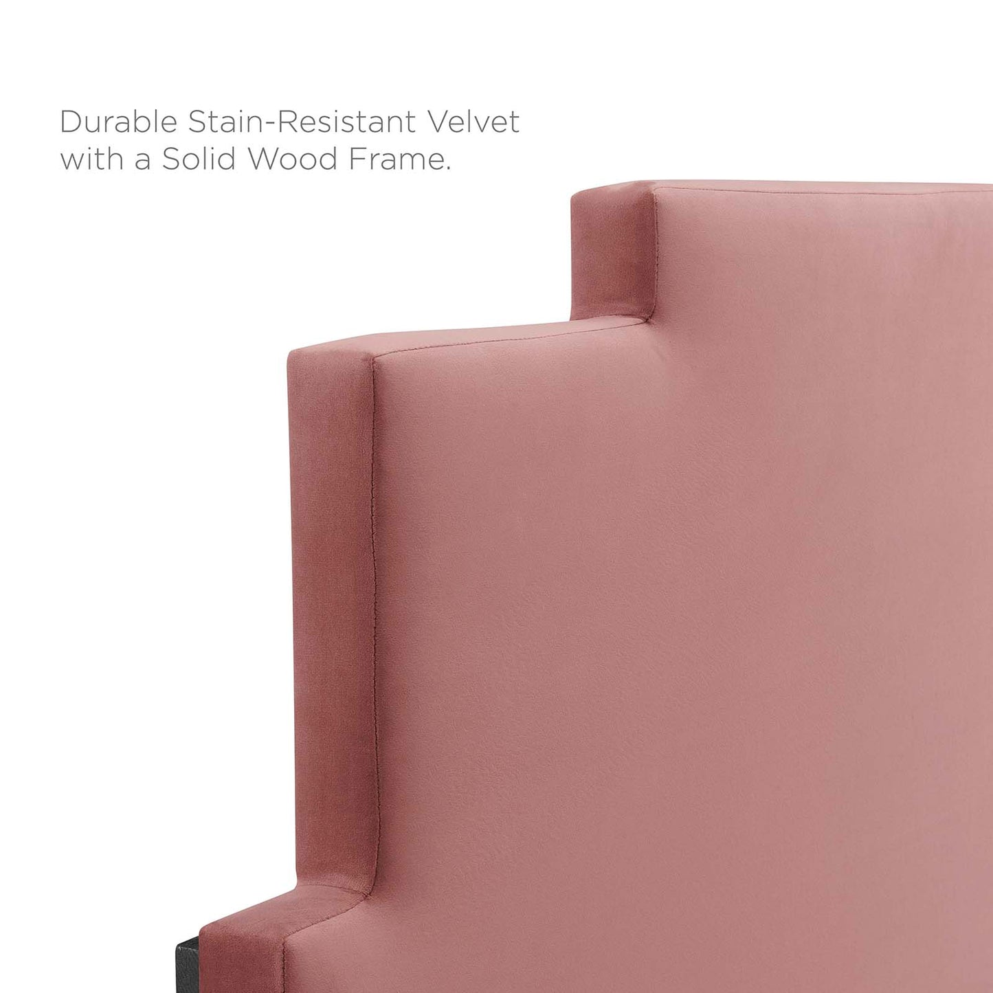 Kasia Performance Velvet Full/Queen Headboard, Velvet, Pink, 22179