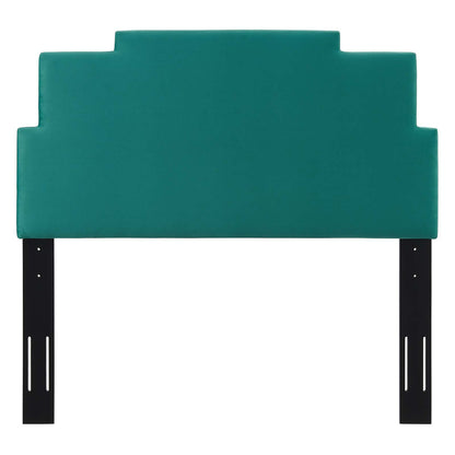 Kasia Performance Velvet Full/Queen Headboard, Velvet, Teal Blue, 22184
