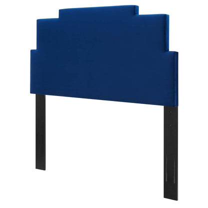 Kasia Performance Velvet King/California King Headboard, Velvet, Blue Navy, 22190