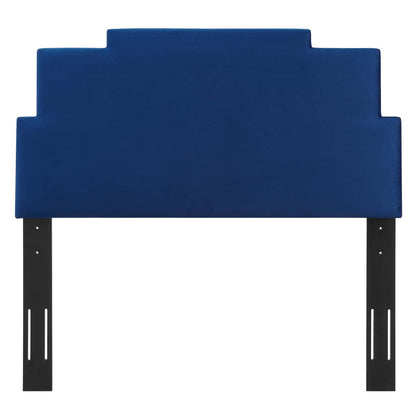 Kasia Performance Velvet King/California King Headboard, Velvet, Blue Navy, 22190