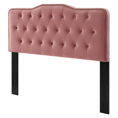 Sophia Tufted Performance Velvet King/California King Headboard, Velvet, Pink, 22280