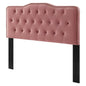 Sophia Tufted Performance Velvet King/California King Headboard, Velvet, Pink, 22280