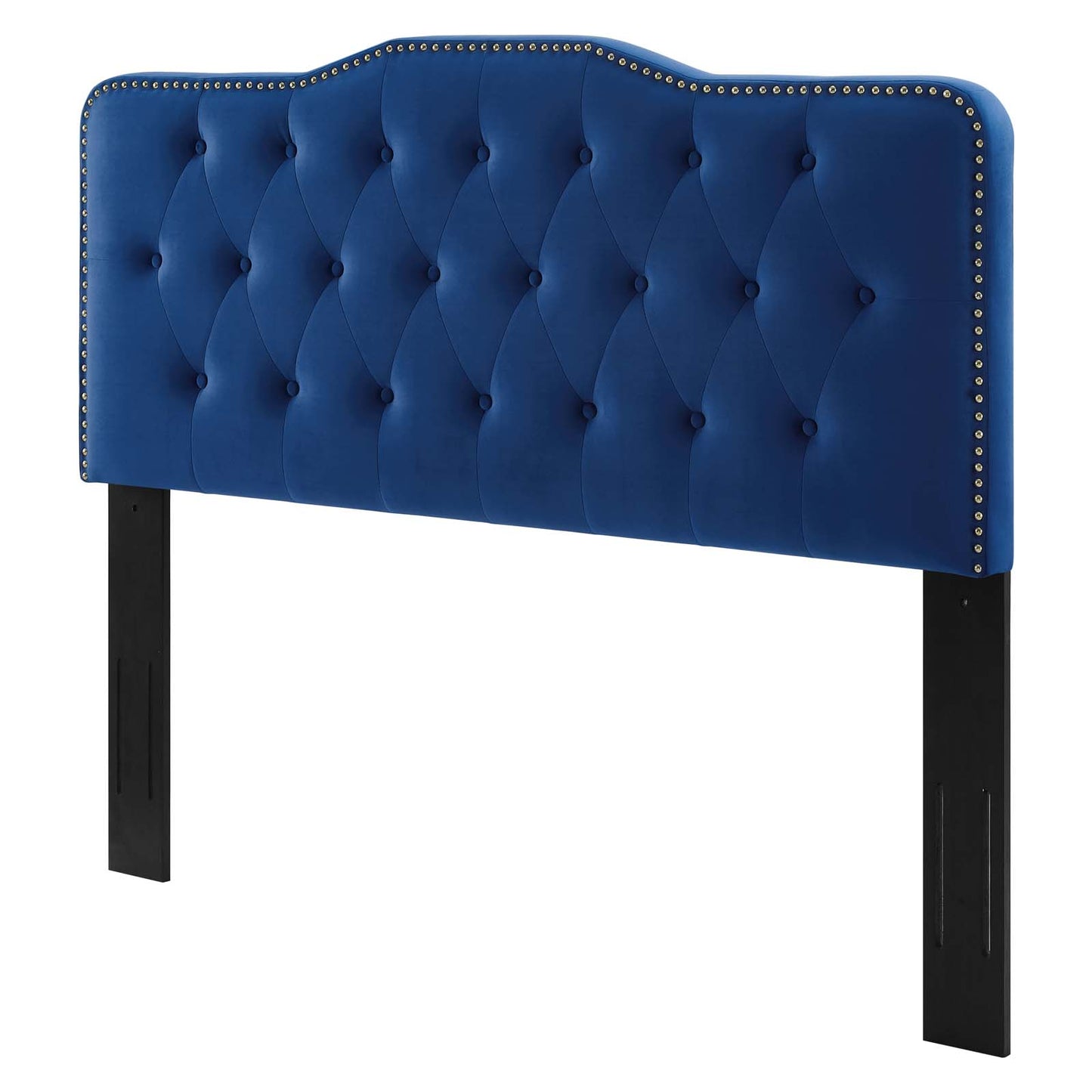 Sophia Tufted Performance Velvet King/California King Headboard, Velvet, Blue Navy, 22283
