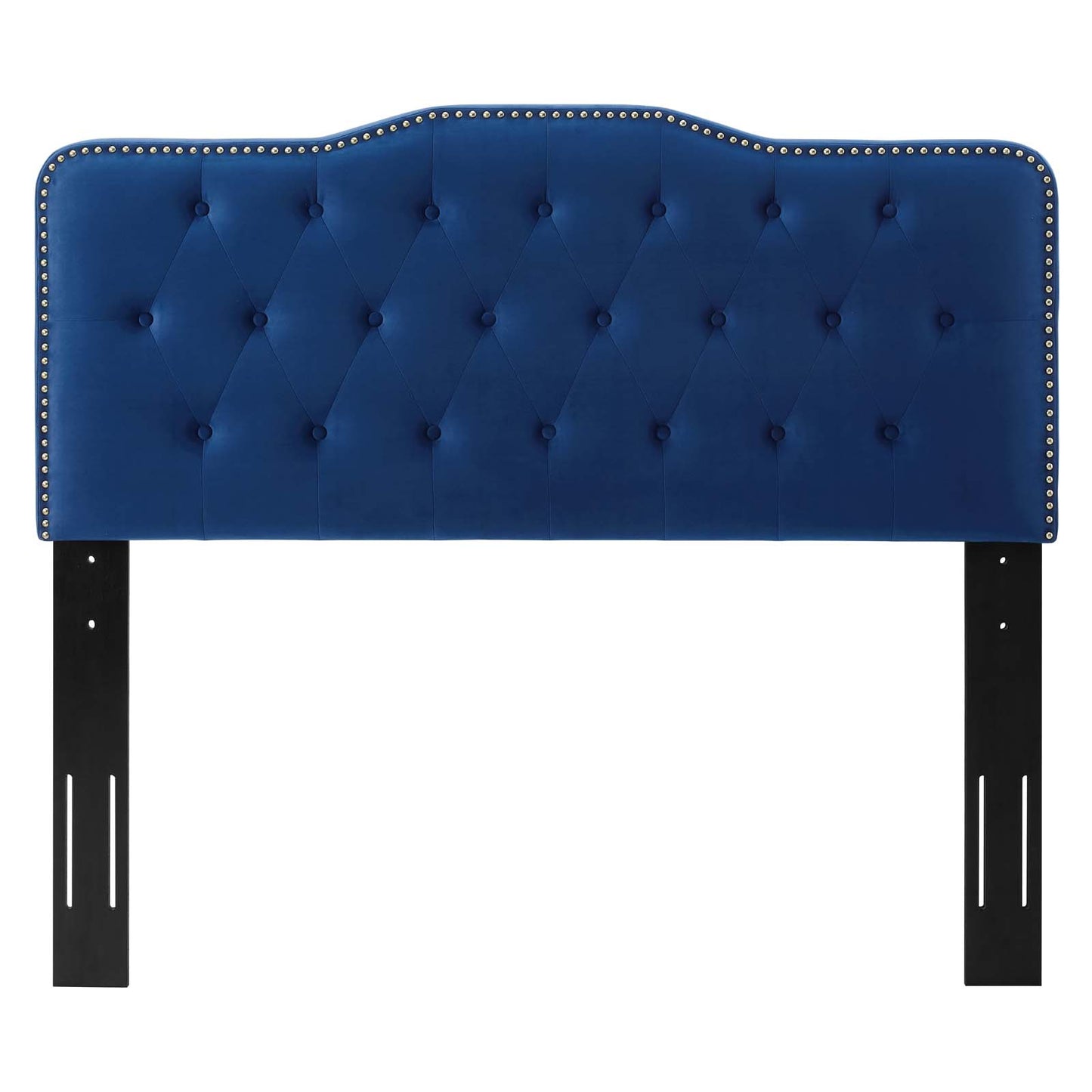 Sophia Tufted Performance Velvet King/California King Headboard, Velvet, Blue Navy, 22283