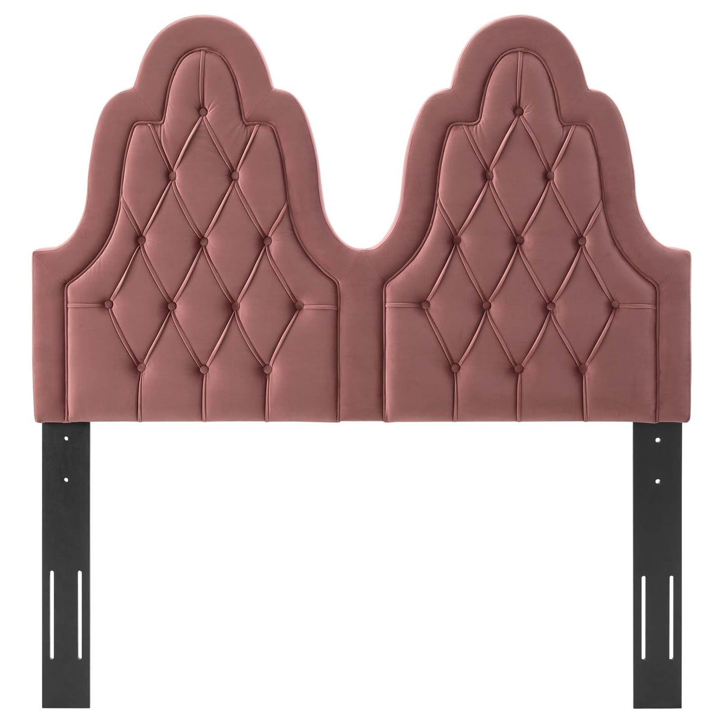 Augustine Tufted Performance Velvet Twin Headboard, Velvet, Pink, 22295