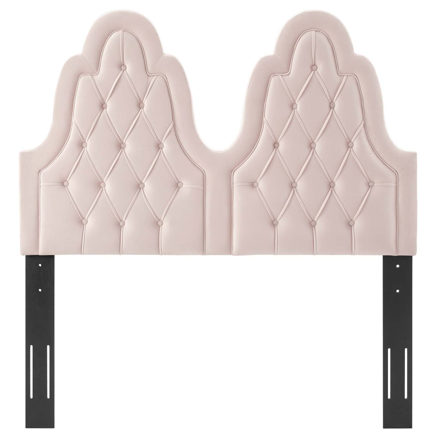 Augustine Tufted Performance Velvet Twin Headboard, Velvet, Pink, 22299