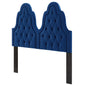 Augustine Tufted Performance Velvet Full/Queen Headboard, Velvet, Blue Navy, 22306