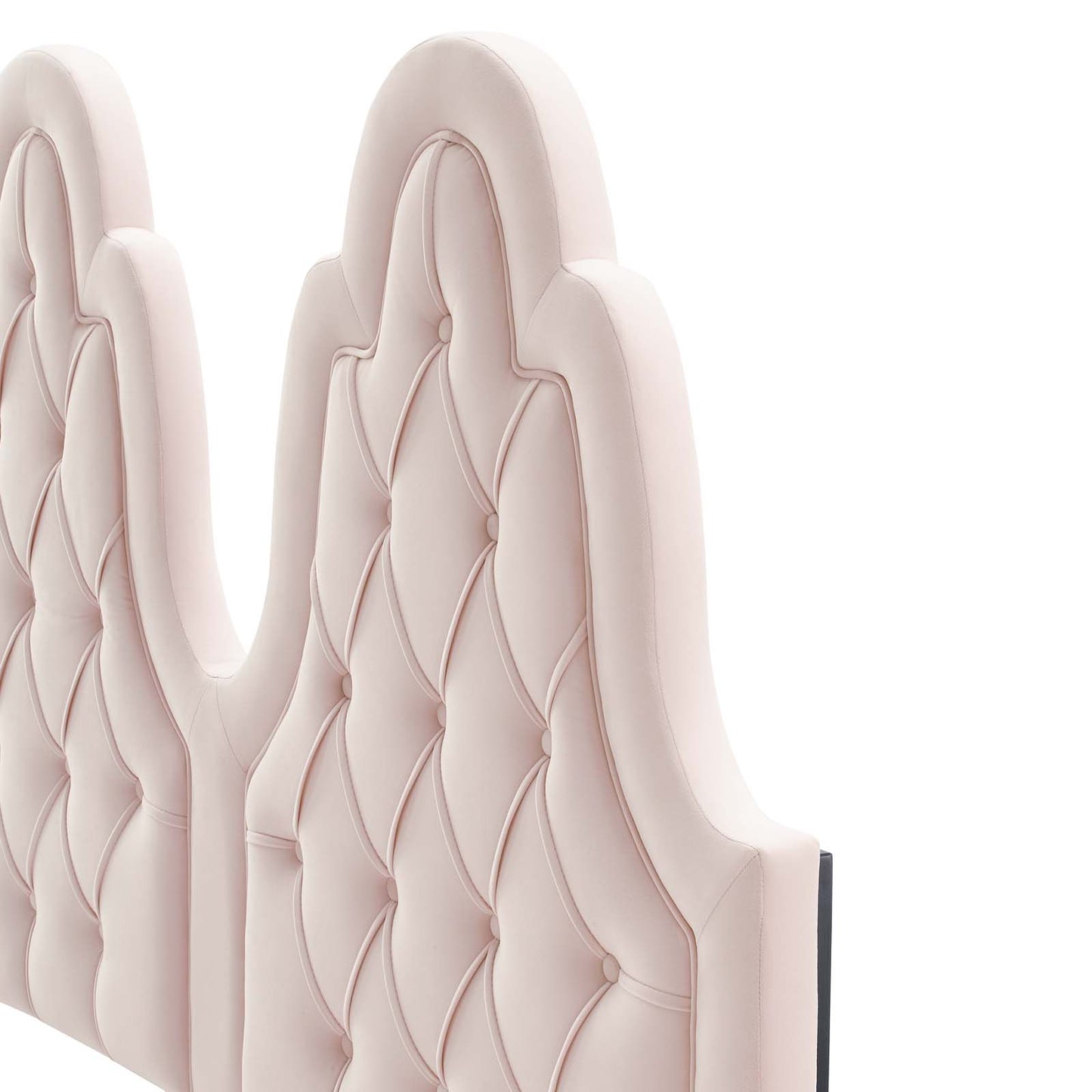 Augustine Tufted Performance Velvet Full/Queen Headboard, Velvet, Pink, 22307