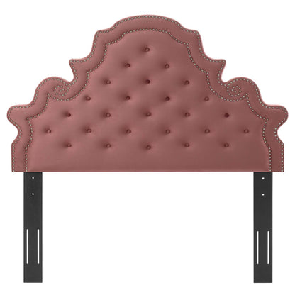 Diana Tufted Performance Velvet Twin Headboard, Velvet, Pink, 22319