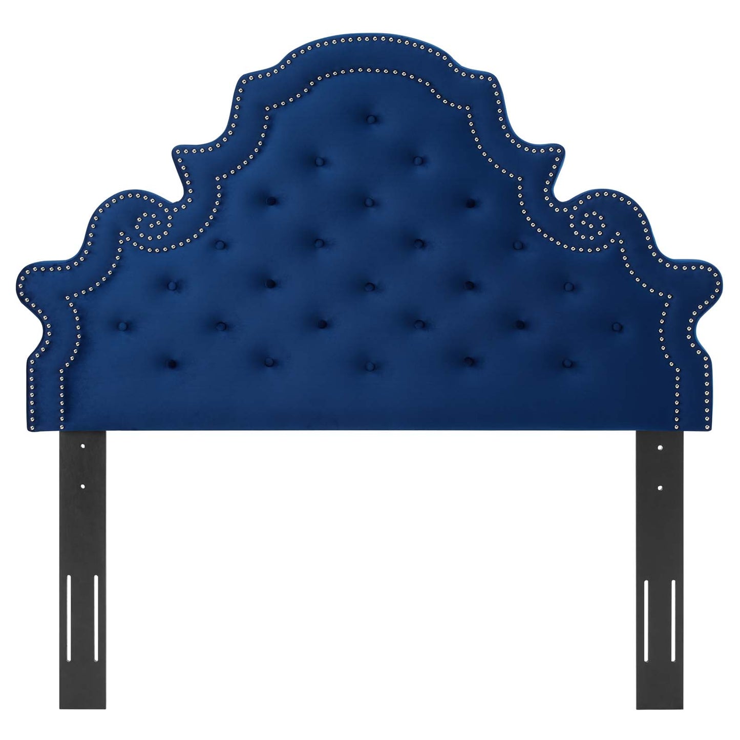 Diana Tufted Performance Velvet Twin Headboard, Velvet, Blue Navy, 22322