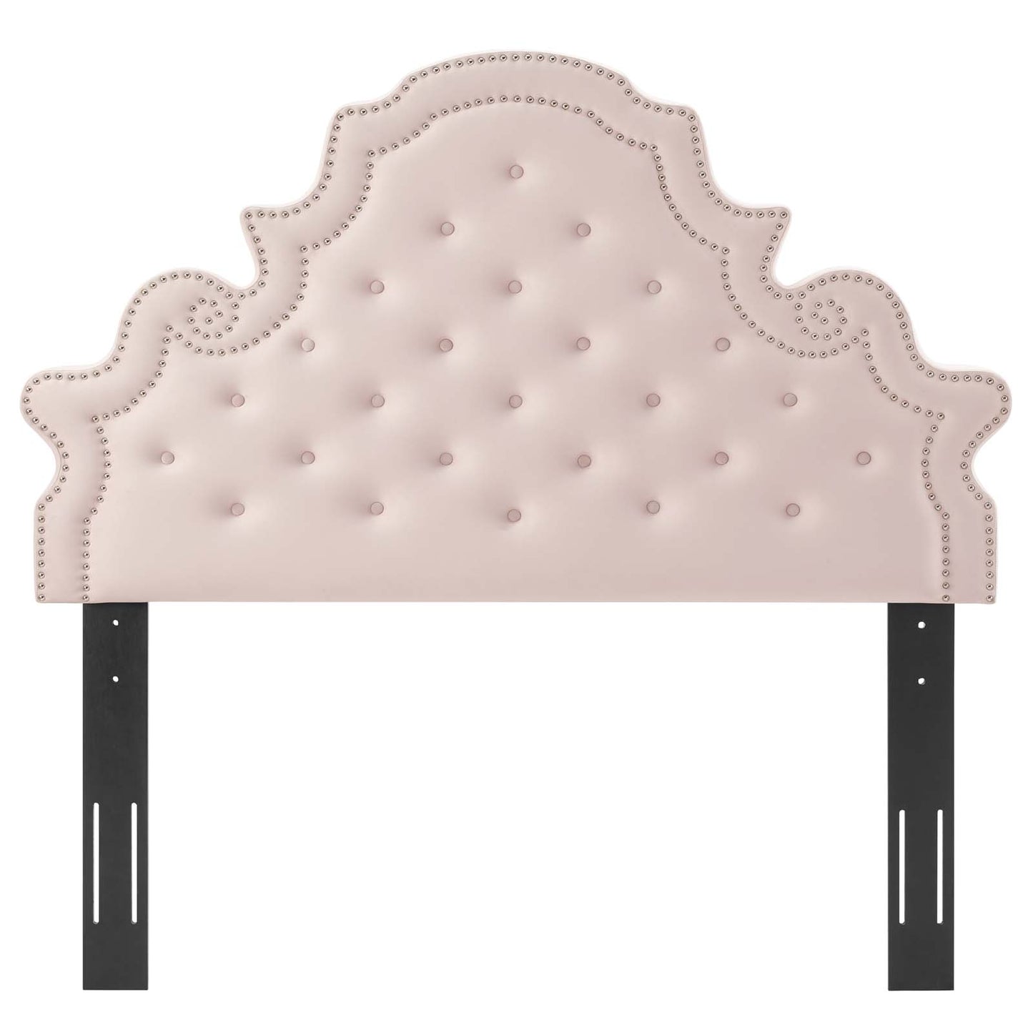 Diana Tufted Performance Velvet Twin Headboard, Velvet, Pink, 22323
