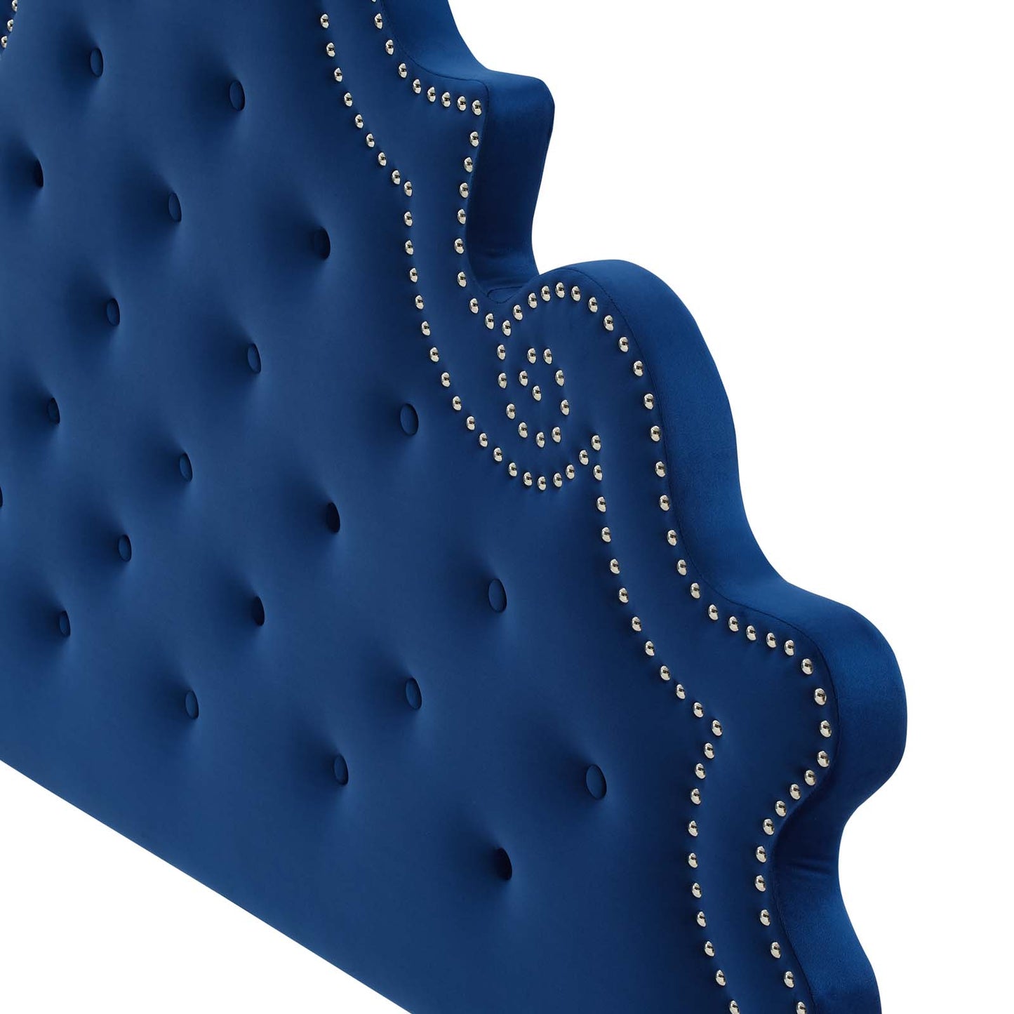 Diana Tufted Performance Velvet Full/Queen Headboard, Velvet, Blue Navy, 22330