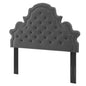 Diana Tufted Performance Velvet King/California King Headboard, Velvet, Dark Grey Gray, 22334