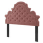 Diana Tufted Performance Velvet King/California King Headboard, Velvet, Pink, 22335