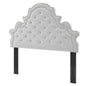 Diana Tufted Performance Velvet King/California King Headboard, Velvet, Light Grey Gray, 22336