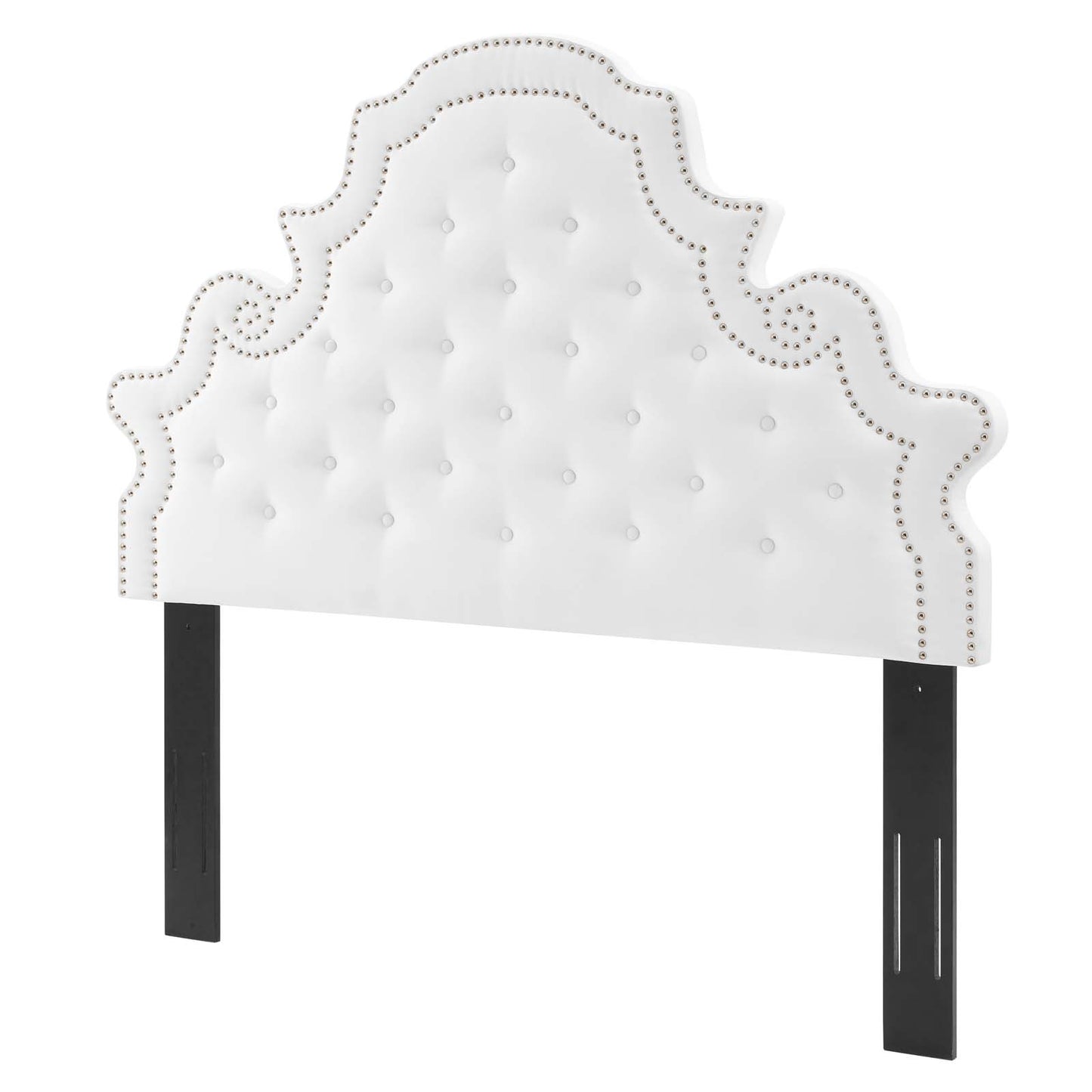 Diana Tufted Performance Velvet King/California King Headboard, Velvet, White, 22341