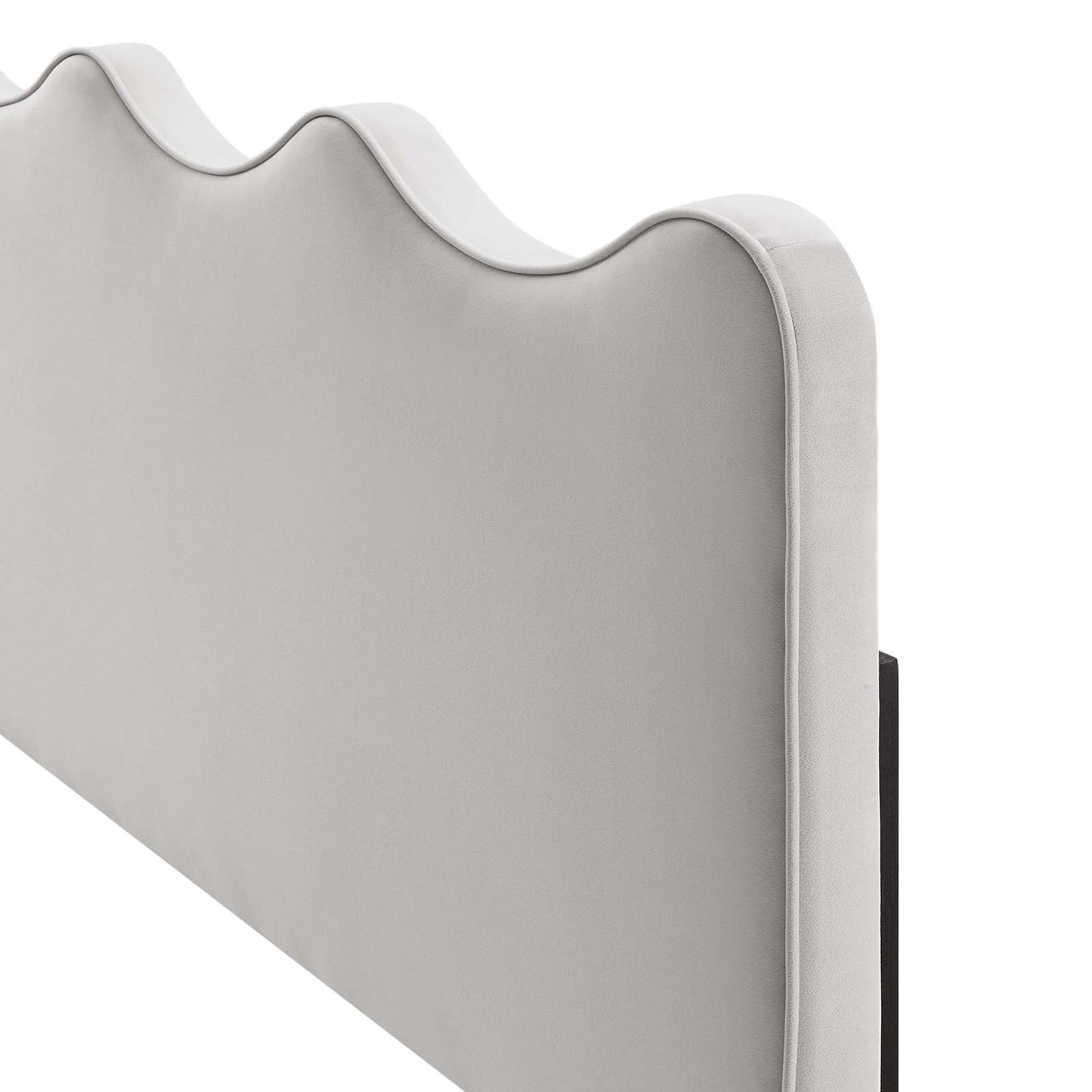 Athena Performance Velvet Twin Headboard, Velvet, Light Grey Gray, 22345