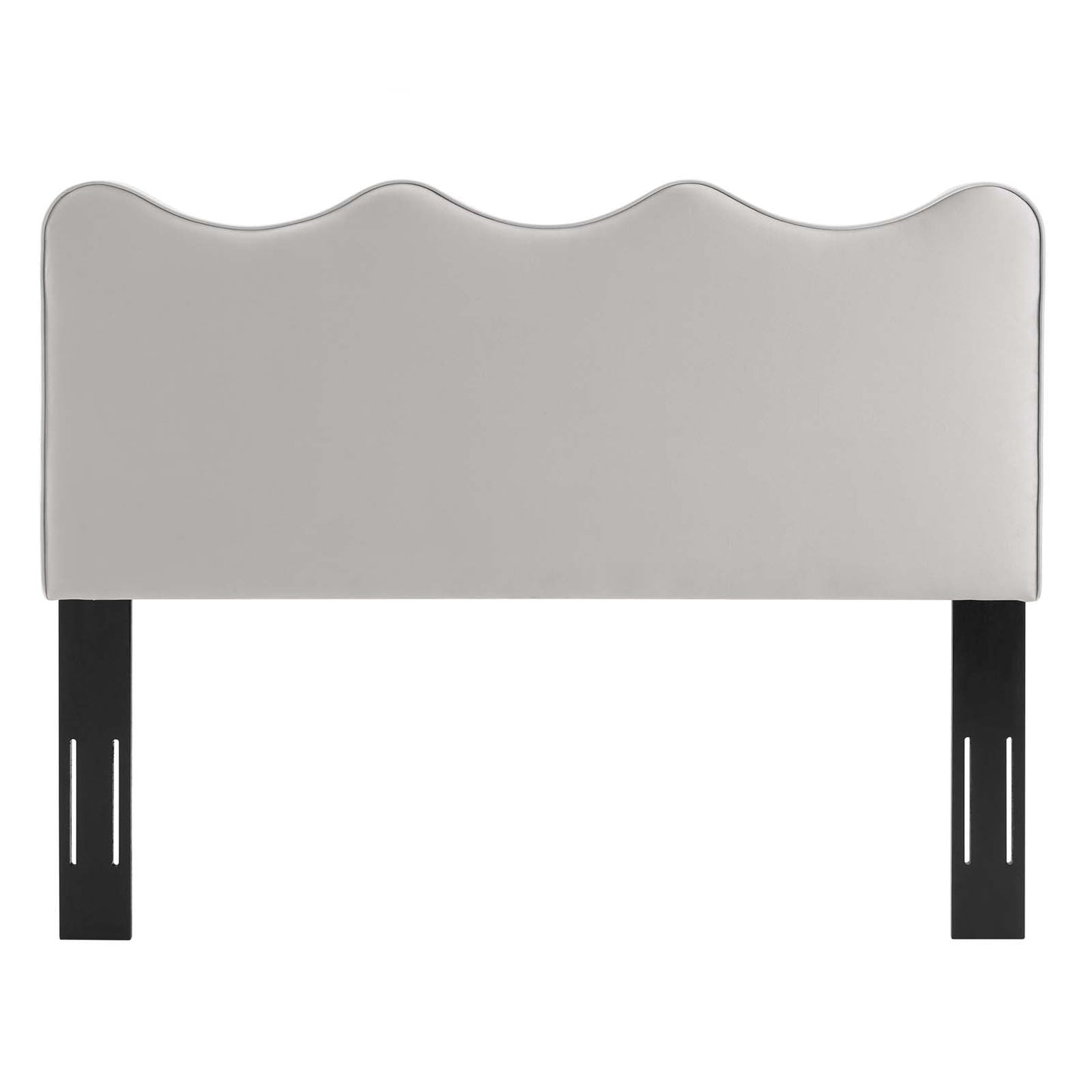 Athena Performance Velvet Twin Headboard, Velvet, Light Grey Gray, 22345