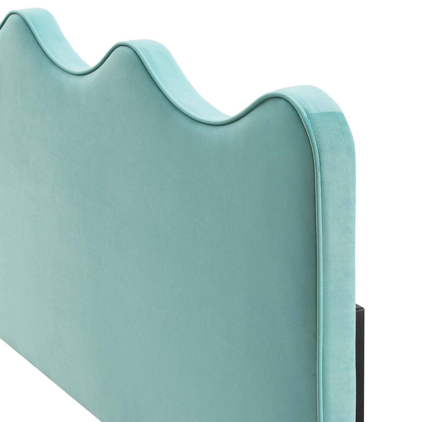 Athena Performance Velvet Twin Headboard, Velvet, Blue, 22346