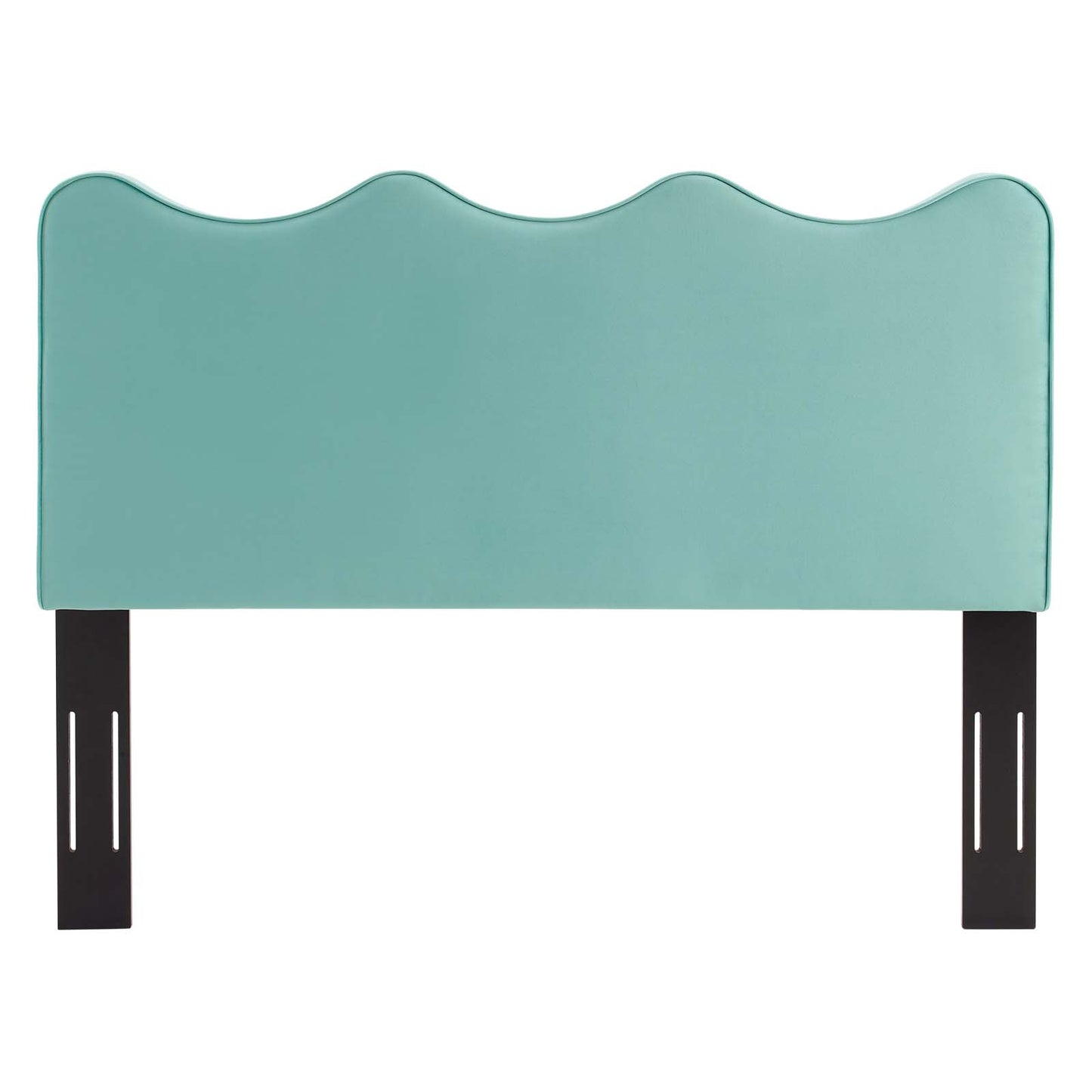 Athena Performance Velvet Twin Headboard, Velvet, Blue, 22346