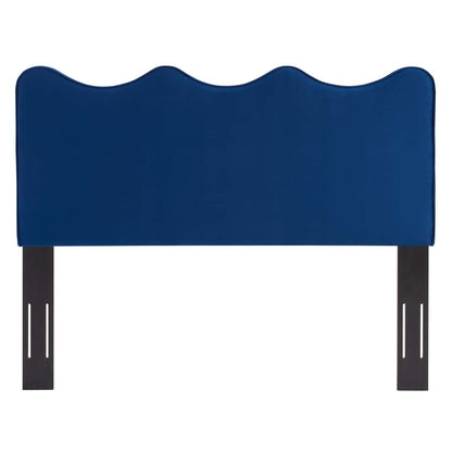 Athena Performance Velvet Twin Headboard, Velvet, Blue Navy, 22347