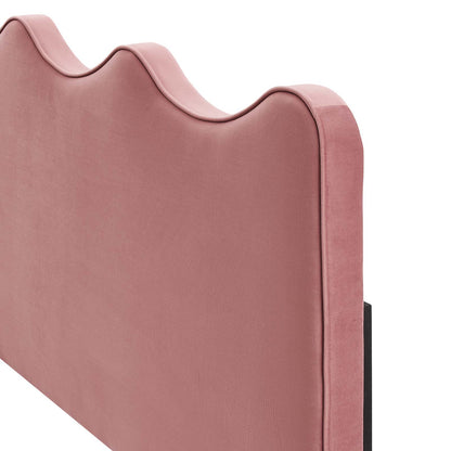 Athena Performance Velvet Full/Queen Headboard, Velvet, Pink, 22352