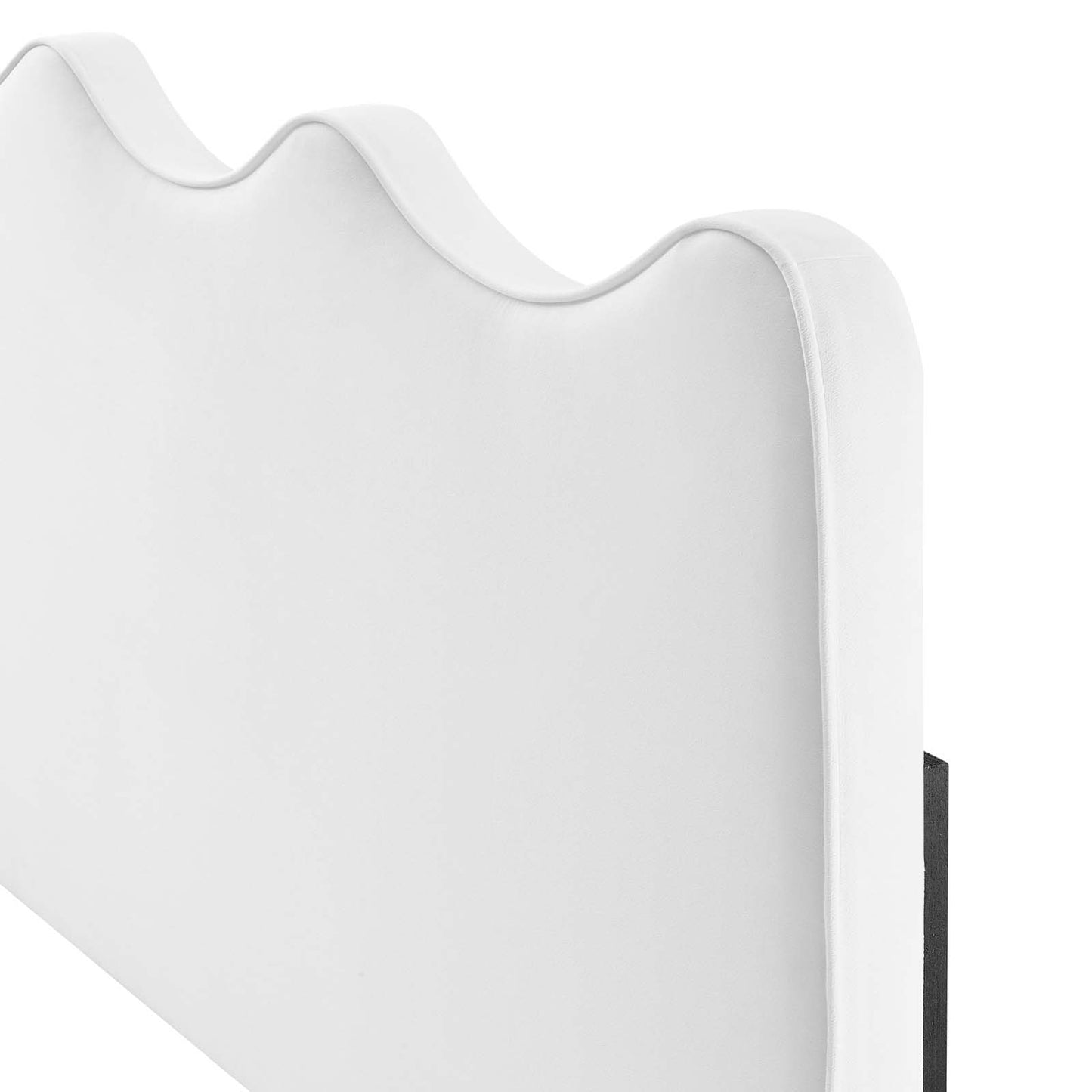 Athena Performance Velvet Full/Queen Headboard, Velvet, White, 22358